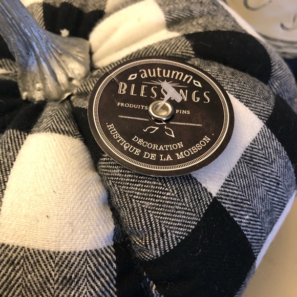 Buffalo Check Fabric Pumpkin - Picture 3 of 4